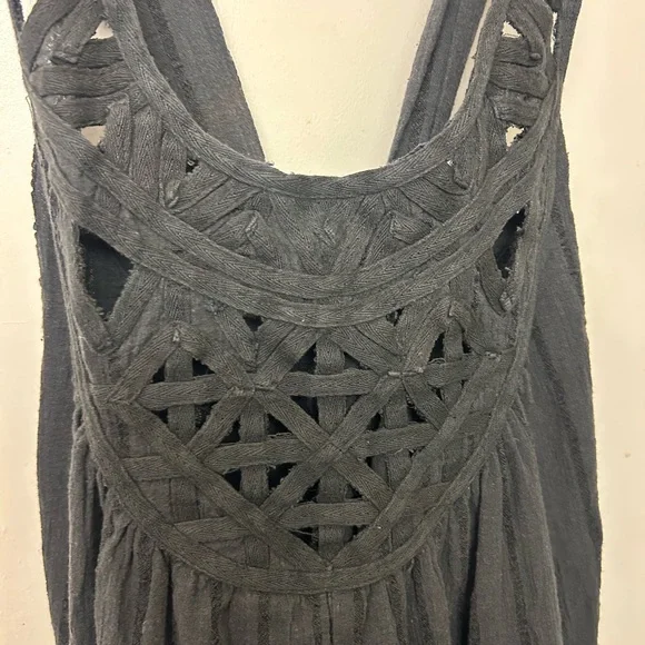 Billabong Black Tank Y2K Tunic Size Small Beach Top Shirt Long Tank - Picture 4 of 10